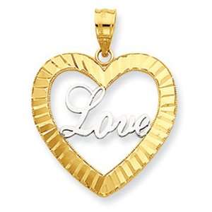  Heart Pendant Cursive Love Script GEMaffair Jewelry