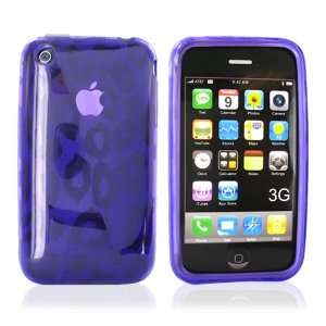  For iPhone 3GS Crystal Gel Silicone Case Leopard Purple 