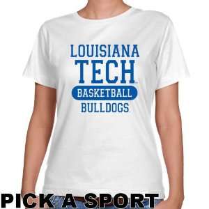 Louisiana Tech Bulldogs Ladies White Custom Sport Classic Fit T shirt 