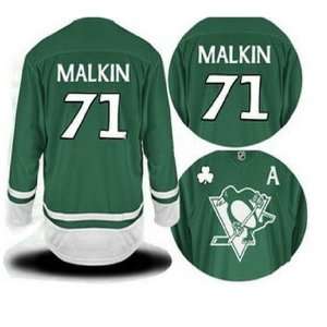 Pittsburgh Penguins Jersey #71 Evgeni Malkin Green Hockey 