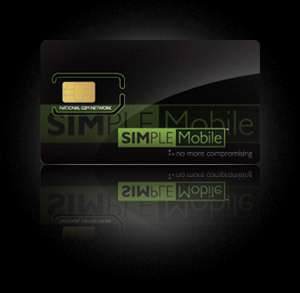 SIMPLE Mobile BlackBerry UNLIMITED Talk Text, 3G Web SIM Card  