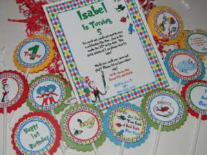 Cat in the hat invitations  Birthday/Baby Shower  