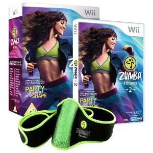 New Zumba 2 Fitness Wii + Belt Keep Fit Music Dancing Game Brand New 