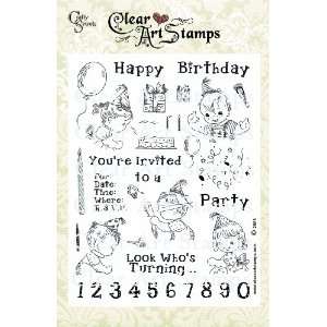   Inch by 6 Inch Clear Art Stamps, Birthday Kids Arts, Crafts & Sewing