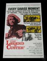 LEGEND OF CUSTER   Movie Poster   1968  