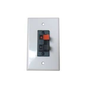  Spring Clip Wall Plate For Audio Speaker Wires with 2 