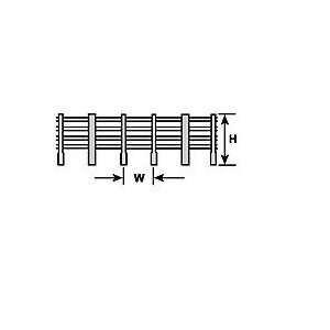  Plastruct 90455 Fence horiz rails z30