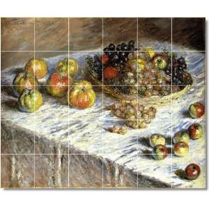  Claude Monet Fruit Vegetables Shower Tile Mural 11  60x72 
