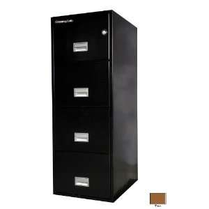   in. 4 Drawer Insulated Vertical File   Tan 