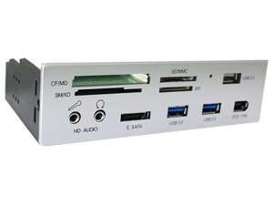   Silver Aluminum Panel 5.25 CardReader w/ USB 3.0 837654795880  