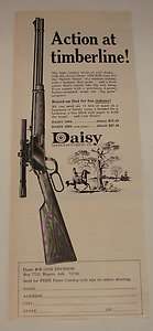1967 Daisy bb gun ad ~ 1894 ACTION AT TIMBERLINE  