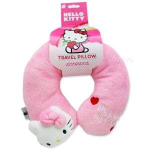  Hello Kitty Neck Rest Pillow Travel Cushion  Pink with Hello Kitty 
