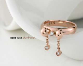 Pinky Classic F / VS1 diamond 18K rose gold design ring  