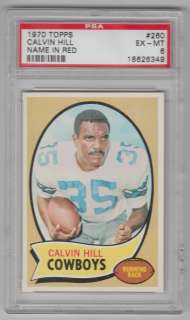 1970 Topps Calvin Hill Name in Red RC Rookie #260  