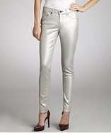 Rag & Bone silver stretch denim skinny leg jeans style# 320057201
