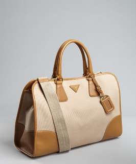Tods natural brown leather convertible tote bag