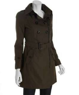 Soia & Kyo olive tonal pattern cotton Abril trench