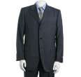 canali charcoal wool blue pinstripe 3 button suit with pleated 