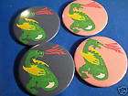 lot of 4 fire breathing dragon buttons 2 1 4