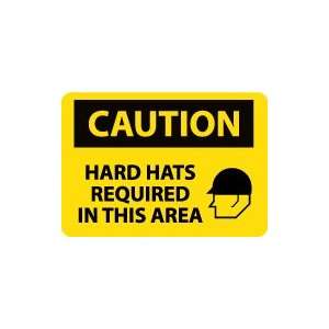   CAUTION Hard Hats Required In This Area Safety Sign