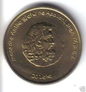 AC*ALBANIA 20 LEKE 2002 BIG COIN Albanian Antiquity  