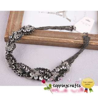   Ship New Star Hot Multilayer Chains Manmade Rhinestone Necklace  