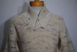 New NWOT Mens EDDIE BAUER Shawl Fleck Collar Sweater M  