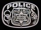POLICE BELT BUCKLE BUCKLES WE SERVE AND PROTECT NEW items in 