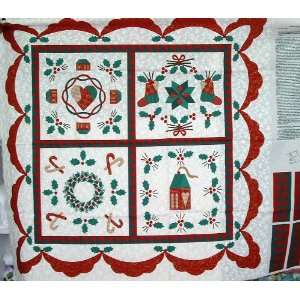   or Lap Quilt to Make Sew Holly/houses/candy Canes 