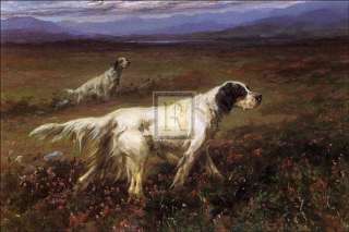 MAUD EARL Setters on the Moors hunting dogs PRINT  