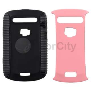 Pink Black Hybrid TPU Hardshell Phone Case Cover For Blackberry Bold 