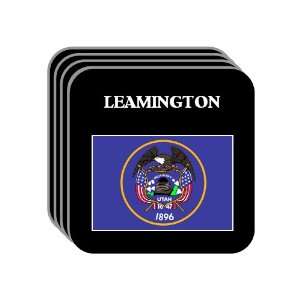 US State Flag   LEAMINGTON, Utah (UT) Set of 4 Mini Mousepad Coasters