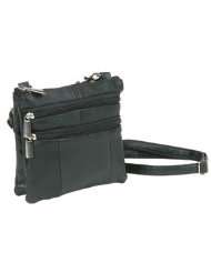   Leather Double Compartments Cross body Handbag Belt Purse in One
