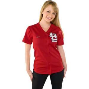  St. Louis Cardinals Womens Red Batter Up Jersey Sports 