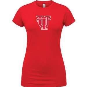  Tampa Spartans Red Womens Logo T Shirt