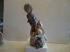 Lladro   Girl with Hat and Flowers, rare huge piece 13 1/2