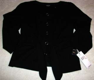 New DKNY Lightweight Wool Jacket Womens size 4 ~Small Black $325 Fall 