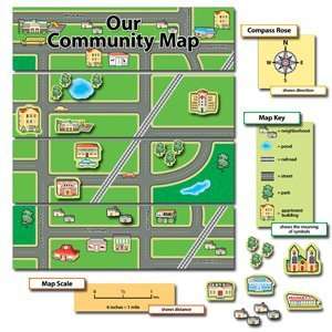  Our Community Map Mini Bulletin Board Set Toys & Games