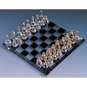   Silver plated & Gold plated Crystal Chess Set Toys & Games