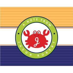    Personalized Stationery, Crab Design