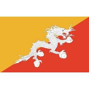  5 ft. x 8 ft. Bhutan Flag for Outdoor use Patio, Lawn 
