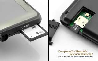   Rearview Mirror Kit (Touchscreen,GPS,DVR,Media Player,Camera)  