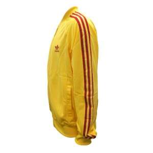   Superstar Mens Medium M Sport Track Top Jacket Yellow Red Soccer