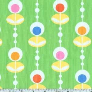  44 Wide Punchy Pique Petal Green/Yellow Fabric By The 