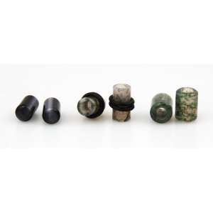  3 Pairs of Assorted Marble Stone Ear Plugs Jewelry