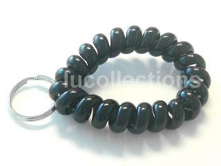 Spiral Wrist Coil Key Chains Key Ring Stretchable H75  