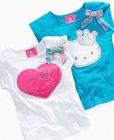 NEW Hello Kitty Kids Shirt, Little Girls Princess Applique Tee
