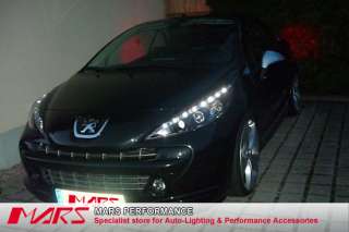 Day Time DRL LED Projector Head Lights Peugeot 207 07+  