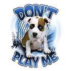 Dont Play Me   Blue Eyes Pit Bull Puppy White T Shirt   $9.95