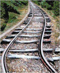 Railroad Train Tracks Counted Cross Stitch Pattern  